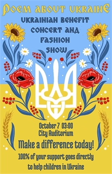 Poem About Ukraine ~ Ukrainian Benefit Concert and Fashion Show