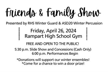 Rampart HS Winter Guard and Academy School District 20 Winter Percussion Friends and Family Show