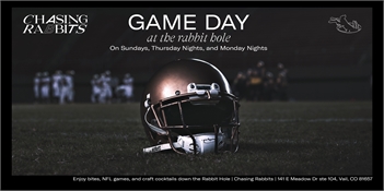 NFL Sunday- Game Day at The Rabbit Hole